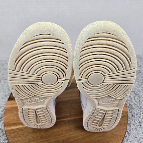 Nike Dunk Low White Pink GS Leather Casual Daily Sneaker Kids 6y DH9765-100 - Picture 9 of 12